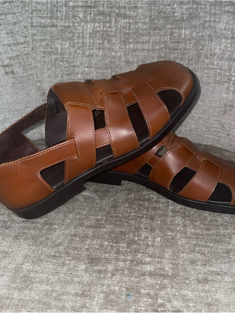 ZaraMan edition Men's Brown Leather Fisherman Sandals